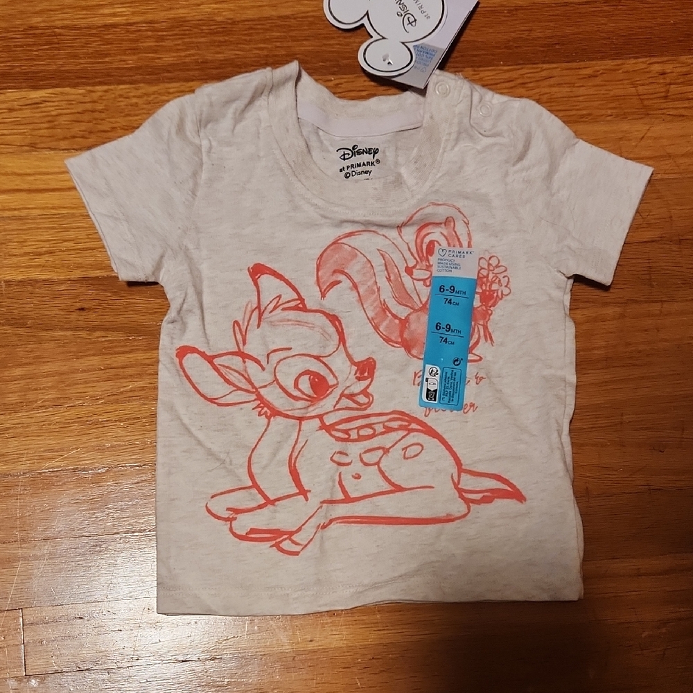 Disney Bambi Cream and Pink Kids Tee